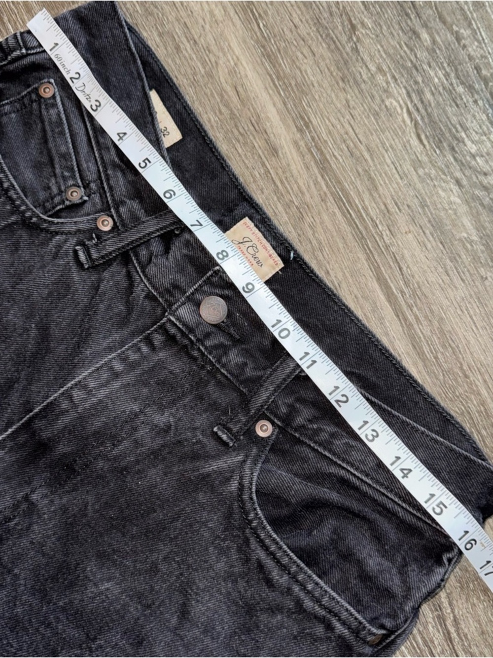 J.Crew Classic Straight Men’s 32x32 Black Washed Denim 100% Cotton - Picture 7 of 8
